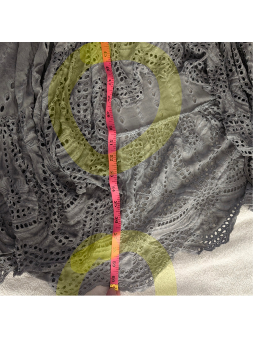 Young Fabulous & Broke Gray Eyelet Lace Maxi Dress - Large - Picture 7 of 10